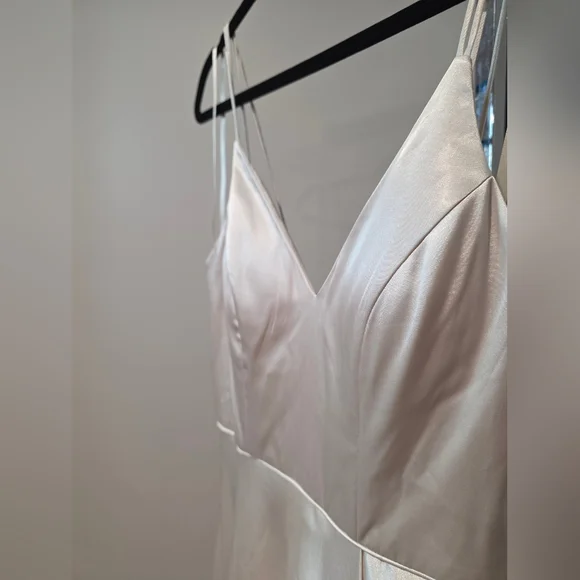 Sequin Hearts Ivory/cream Satin Dress - Picture 3 of 6